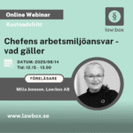 Webinar Datum 20250814 Chefens miljoansvar vad galler