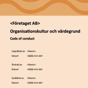organisationskultur och värdegrund