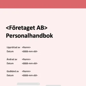 Personalhandbok