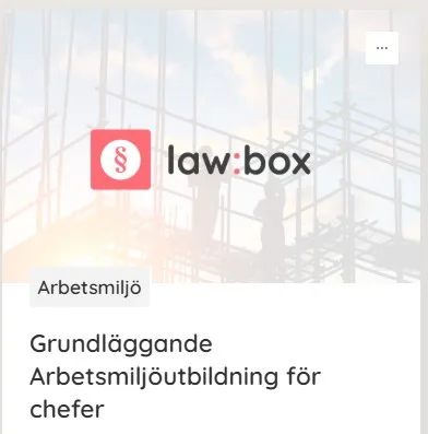 Grundläggande arbetsmiljöutbildning för chefer