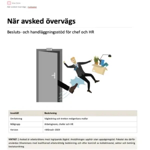 Mallpaket för avsked