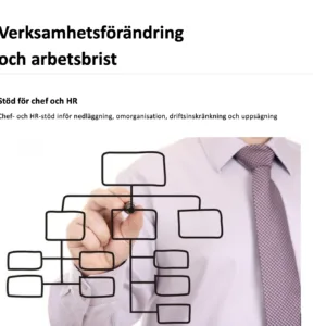 Mallpaket vid verksamhetsförändring och arbetsbrist
