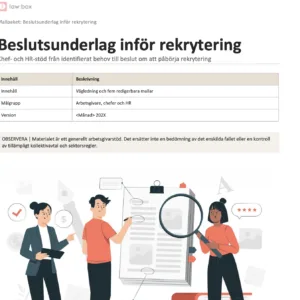 Beslutsunderlag inför rekrytering