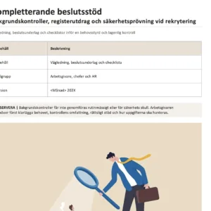 Kompletterande beslutsstöd vid rekrytering