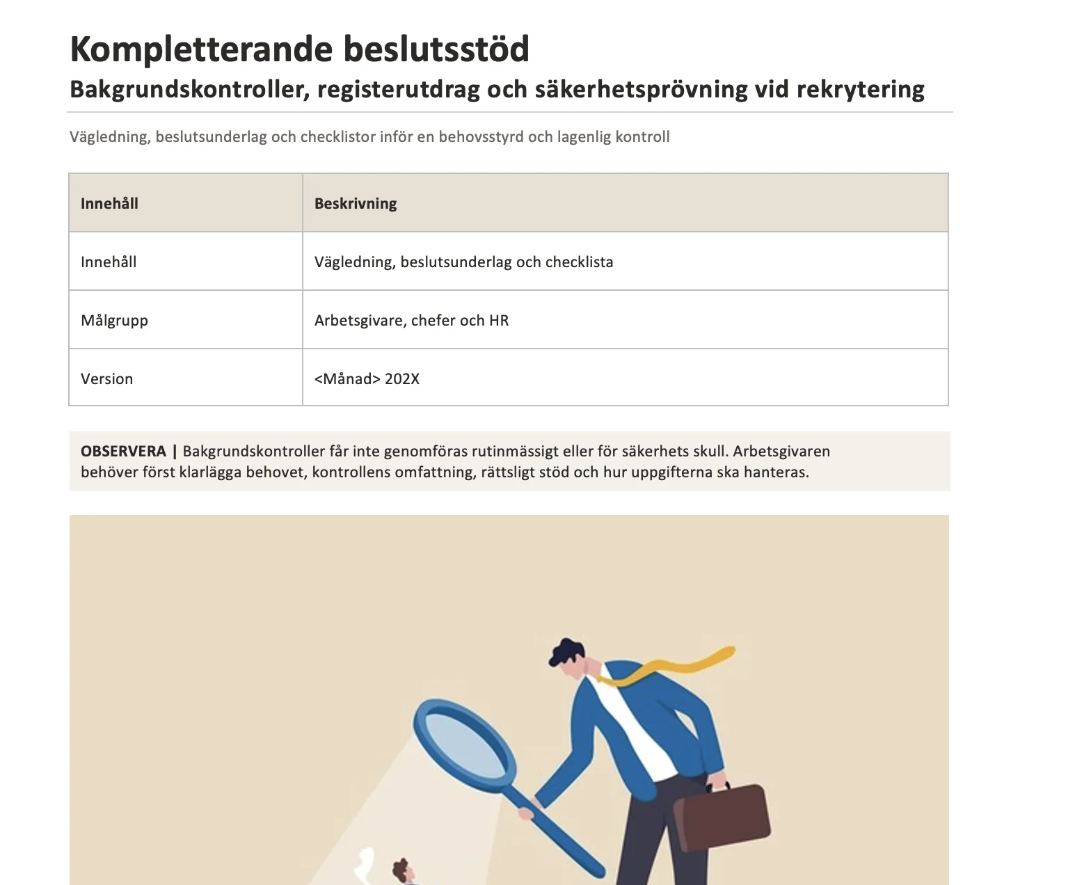 Kompletterande beslutsstöd vid rekrytering