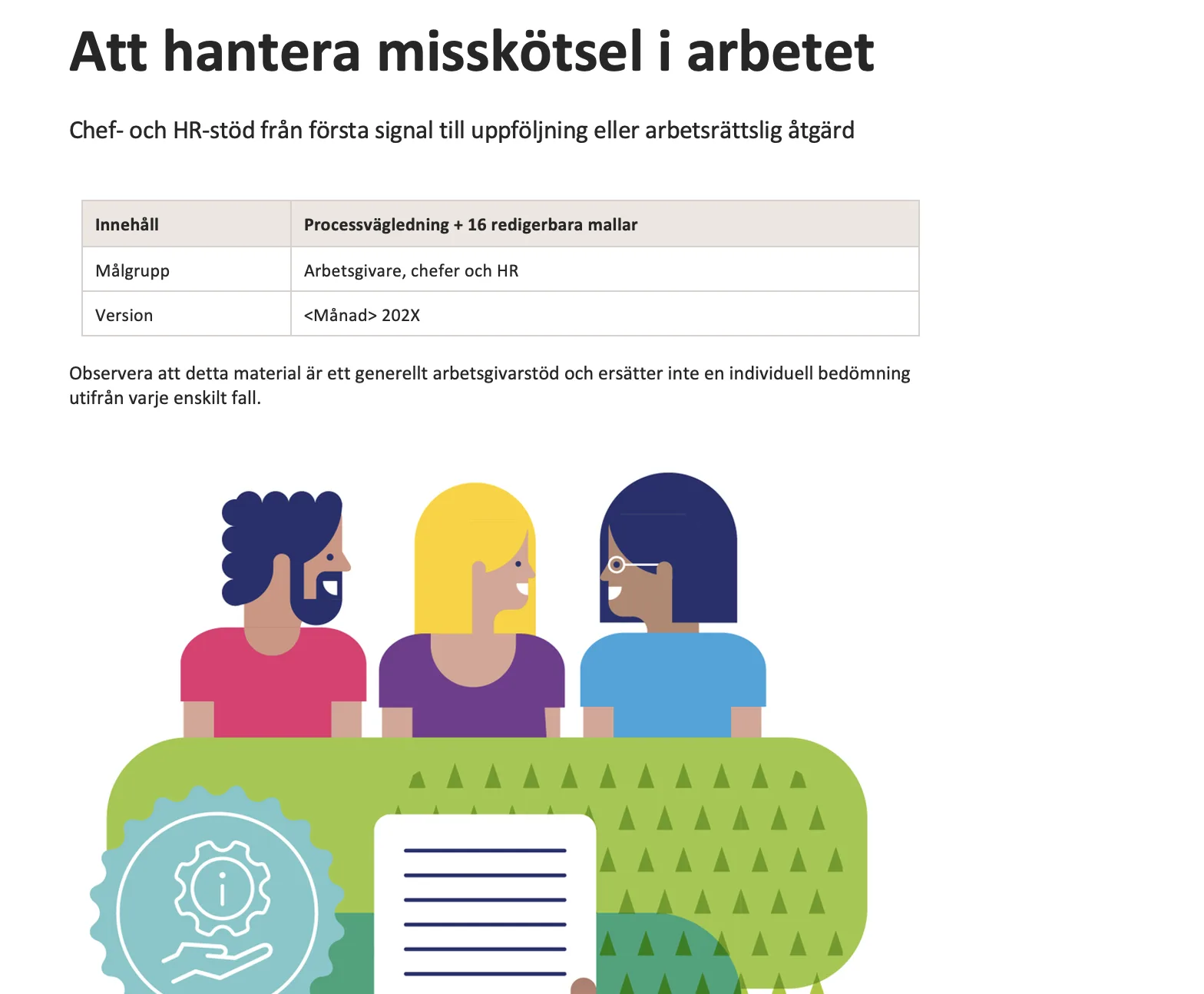 Mallpaket för att hantera misskötsel